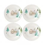 Lenox Balsam Lane Тарелка для лакомства, набор из 4 шт, белый - фото