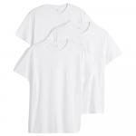 Комплект футболок H&M Regular Fit Crew-neck, 3 предмета, белый - фото 2