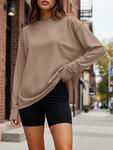 Лонгслив Trendy Queen Oversized, хаки - фото 6
