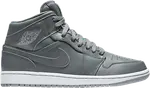 Кроссовки Air Jordan 1 Mid Cool Grey, серый - фото