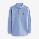 Рубашка-поло с длинными рукавами Next, синий - фото 4