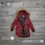 Парка Alpine North Women’s Vegan Down Drawstring Winter, бордовый - фото 4