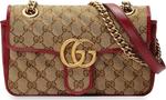 Сумка Gucci GG Marmont Mini Bag Beige/Ebony/New Cherry Red, бежевый - фото 2
