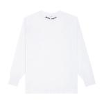 Лонгслив Palm Angels Classic Logo Over Long-Sleeve Tee 'White/Black', белый - фото