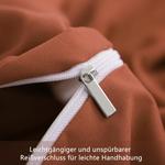 Комплект постельного белья RUIKASI, 3 предмета, 200х220/80x80, терракотовый - фото 7