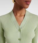 Шерстяной кардиган в рубчик Joseph, Matcha - фото 4