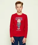 Лонгслив regular fit Guess, красный - фото