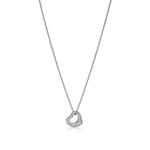 Подвеска Tiffany & Co. Open Heart, платина/бриллианты - фото