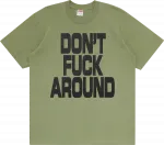 Футболка Supreme Don't f*ck Around Tee 'Light Olive', зеленый - фото