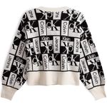 CALVIN KLEIN Вязаный топ Женский Черный Белый, YBI-Черный Белый - фото 3