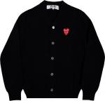 Кардиган Comme des Garçons PLAY Heart Logo Cardigan 'Black', черный - фото 2