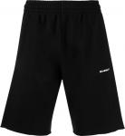 Спортивные шорты Off-White Wave Outline Diag Sweatshorts 'Black/White', черный - фото