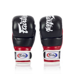 Перчатки для грэпплинга Fairtex Super Sparring, размер XL, черный/красный - фото 2