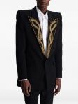 Balmain пиджак с вышивкой на воротнике, черный - фото 6