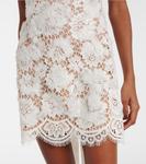 Мини-платье с кружевом и бантом Self-Portrait, белый - фото 5