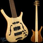 Басс гитара Warwick Custom Shop Masterbuilt Infinity Flamed Maple 5 String - Natural Transparent High Polish - фото