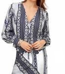 Блузка Kayla Bow в цвете Multi Blue Fifteen Twenty, Multi Blue - фото 3