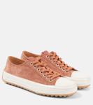 Замшевые кроссовки Tod's, Bianco Lana+ - фото