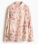 Рубашка H&M Linen, светло-бежевый - фото