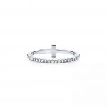 Кольцо Tiffany & Co. Diamond Wire Band, белое золото - фото 3