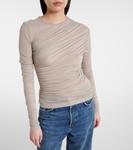 Топ с плиссировкой Tania Twist Agolde, Dolphin - фото 6