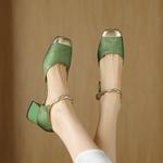 Сандалии на ремешках 5 см Women's Echo&yolo, экрю - фото 7