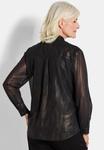 Блуза GOLDNER Button-down blouse, Black Patterned/Black - фото 3