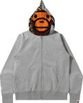 Худи BAPE Milo Shark Full Zip Hoodie 'Grey', серый - фото 2