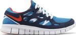 Кроссовки Nike Free Run 2 'Light Photo Blue Orange', синий - фото 2