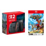 Игровая консоль Nintendo Switch 2 + видеоигра Survival Kids, черный - фото