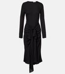 Собранное платье миди Alaïa, Noir Alaia - фото