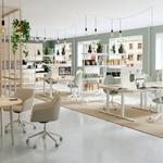 Рабочий стол IKEA MITTZON, 140х60, береза/белый - фото 3