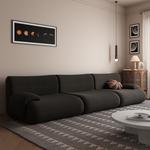 Бескаркасный трехместный диван B-302 Lemmiy, 292x100x72, черный - фото