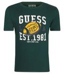 Футболка Guess Regular Fit с принтом, зеленый - фото