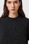 Футболка AllSaints Lisa Embossed Crew Neck, черный - фото 5