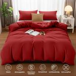 Комплект постельного белья Utopia Bedding, 3 предмета, 200x200/50x75 см, красный - фото 4