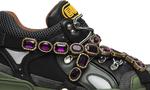 Кроссовки Gucci Wmns Flashtrek Crystals Green, зеленый - фото 3