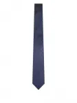 Галстук с монограммным узором GIORGIO ARMANI, синий - фото