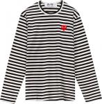 Футболка Comme des Garçons PLAY Striped T-Shirt 'Black/White', черный - фото