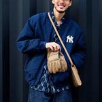 Бейсбольная куртка с логотипом Base, унисекс, темно-синий Mlb - фото 5