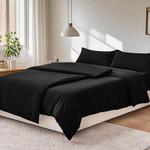 Комплект постельного белья RUIKASI, 4 предмета, 135х200/40x80, черный - фото 3