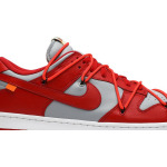 Кроссовки Nike Off-White x Dunk Low 'University Red', красный - фото 2