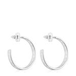 Серьги-кольца Tous Bear Row With Bear Silhouette, серебро - фото 3