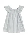 Полосатый топ с блестками Brunello Cucinelli Kids, белый - фото