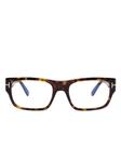 TOM FORD Eyewear очки в прямоугольной оправе, коричневый - фото