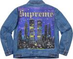 Куртка Supreme New York Painted Trucker Jacket 'Blue', синий - фото 3