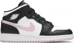 Кроссовки Air Jordan 1 Mid GS White Light Arctic Pink, белый - фото