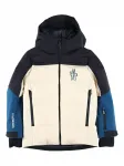 Пуховик с капюшоном Moncler Grenoble Kids, бежевый - фото