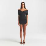 Платье SKIMS Cotton Jersey Wrap Mini, черный - фото 2