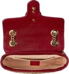 Сумка Gucci GG Marmont Mini Bag Beige/Ebony/New Cherry Red, бежевый - фото 4